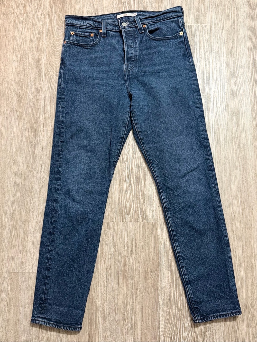 Levi’s Premium Women’s Wedgie Straight Jeans W29 L28 Blue High Rise Button Fly